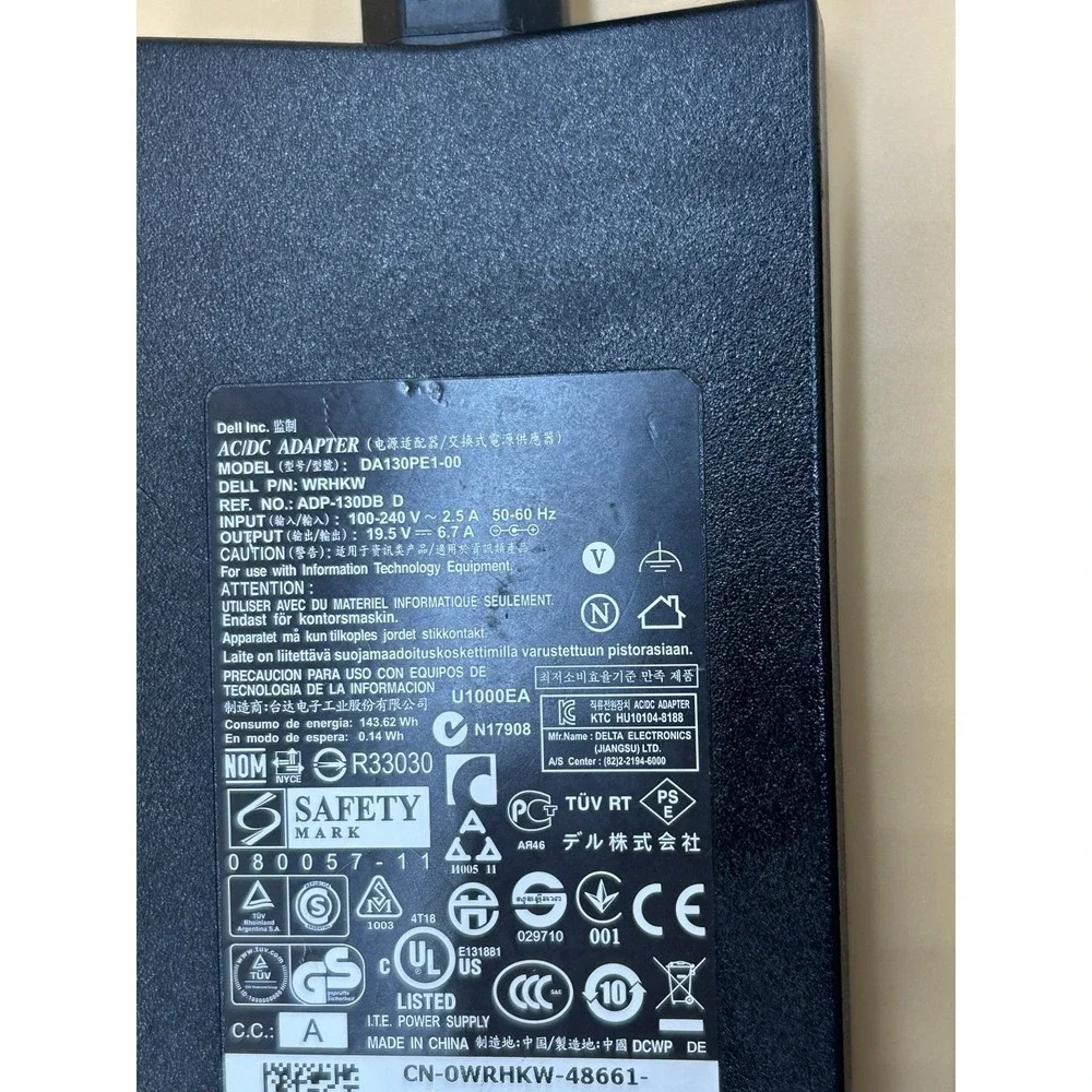 Dell WD15 USB-C‎ Docking Station K17A w/ 130W Adapter Parts Repair